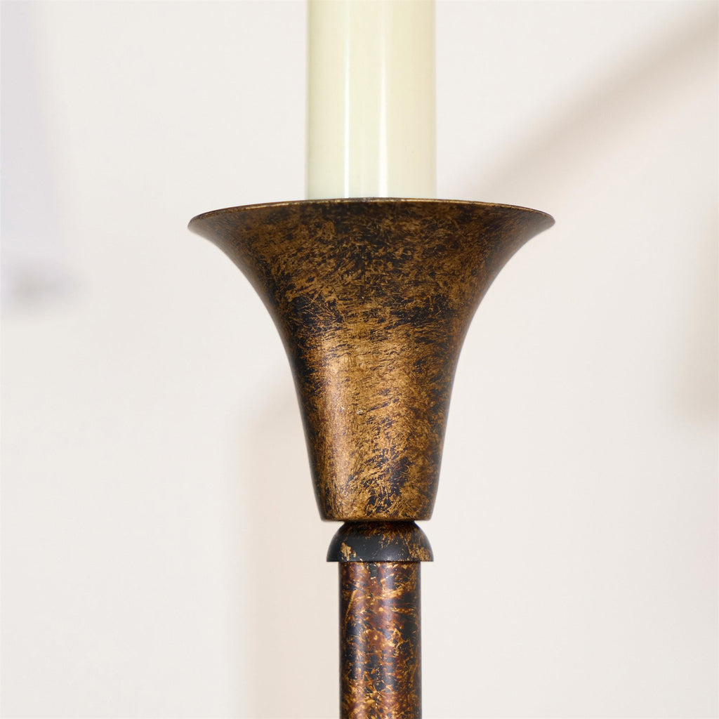 Lustra Suspension Lampe Bougie Noire Évasée - Neutralighting