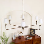 Lustra Suspension Lampe Bougie Noire Évasée - Neutralighting