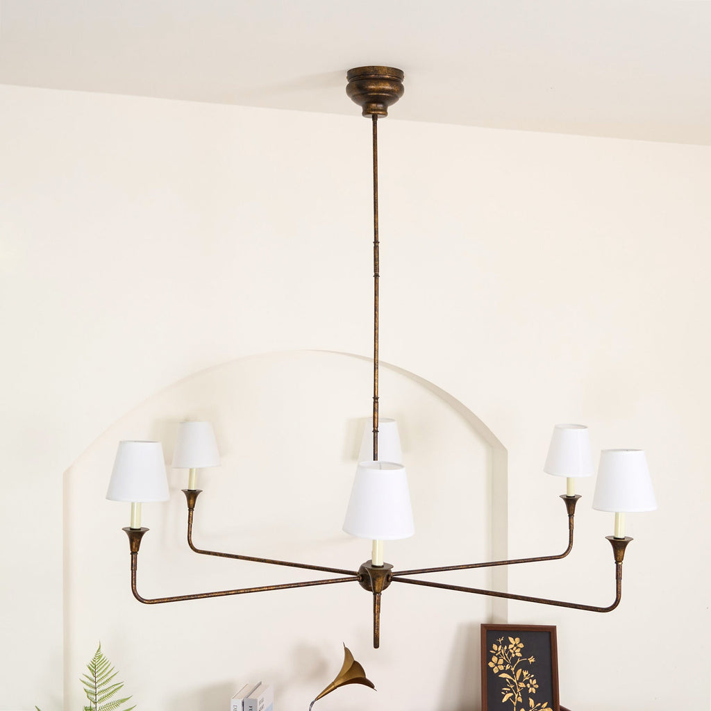Lustra Suspension Lampe Bougie Noire Évasée - Neutralighting