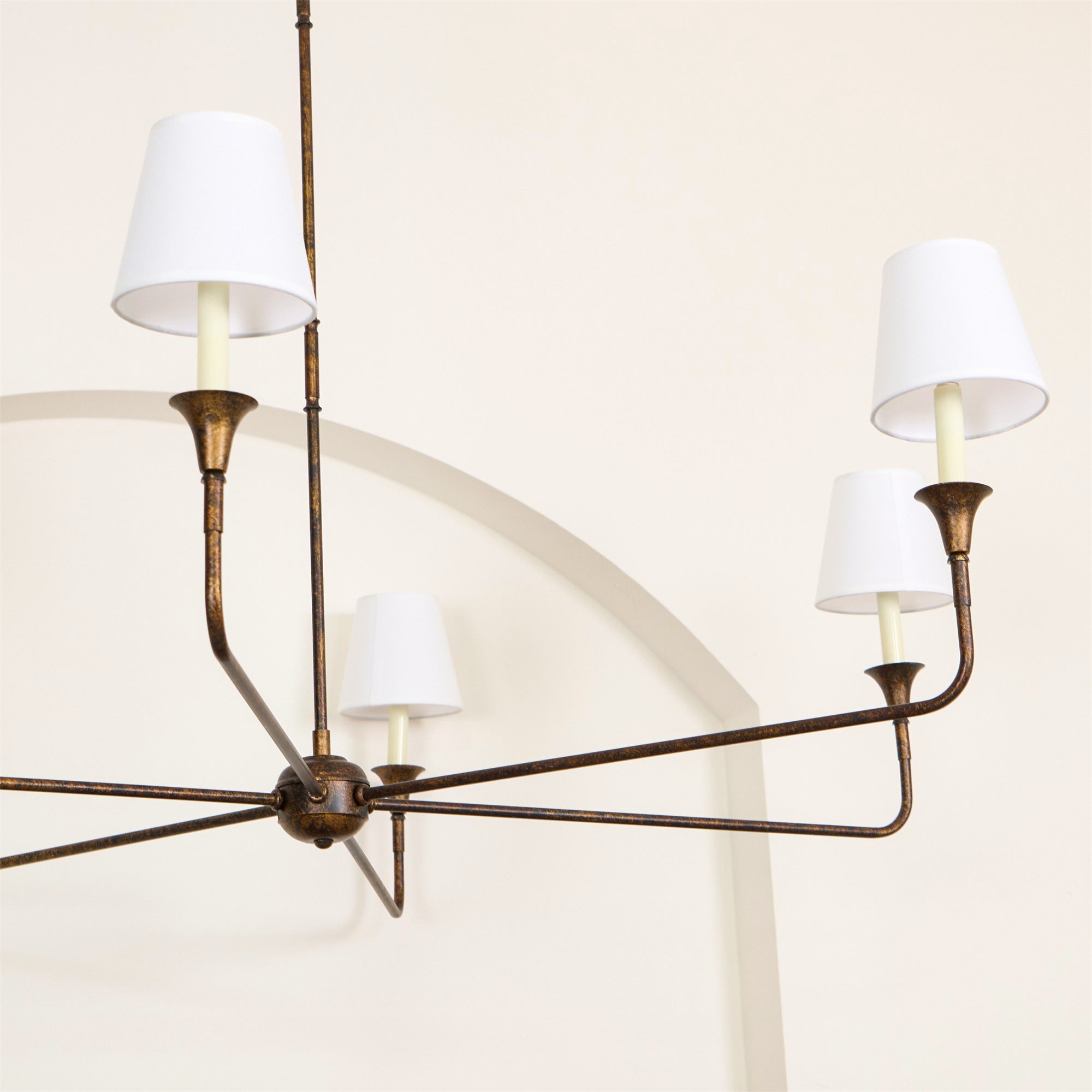 Lustra Suspension Lampe Bougie Noire Évasée - Neutralighting