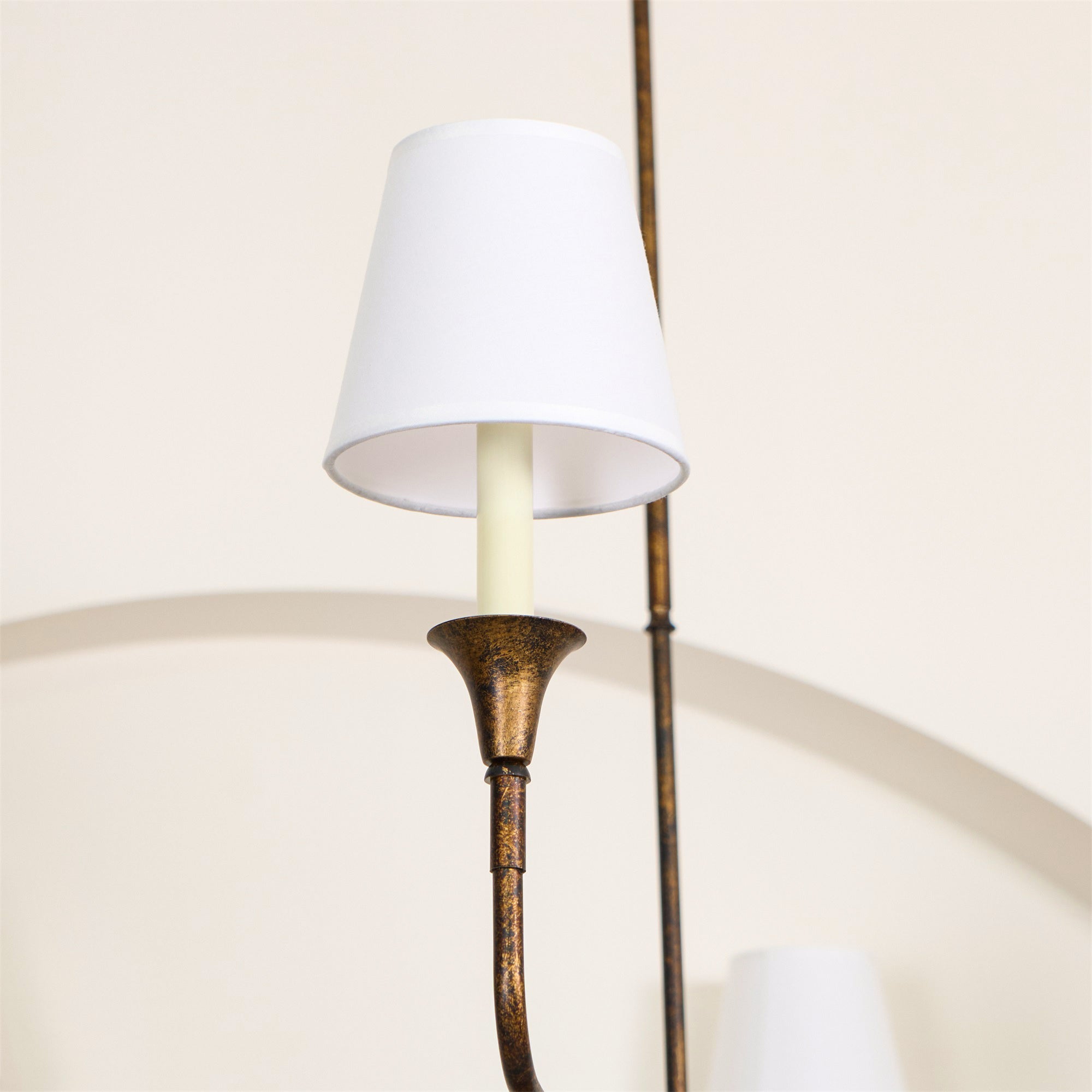 Lustra Suspension Lampe Bougie Noire Évasée - Neutralighting