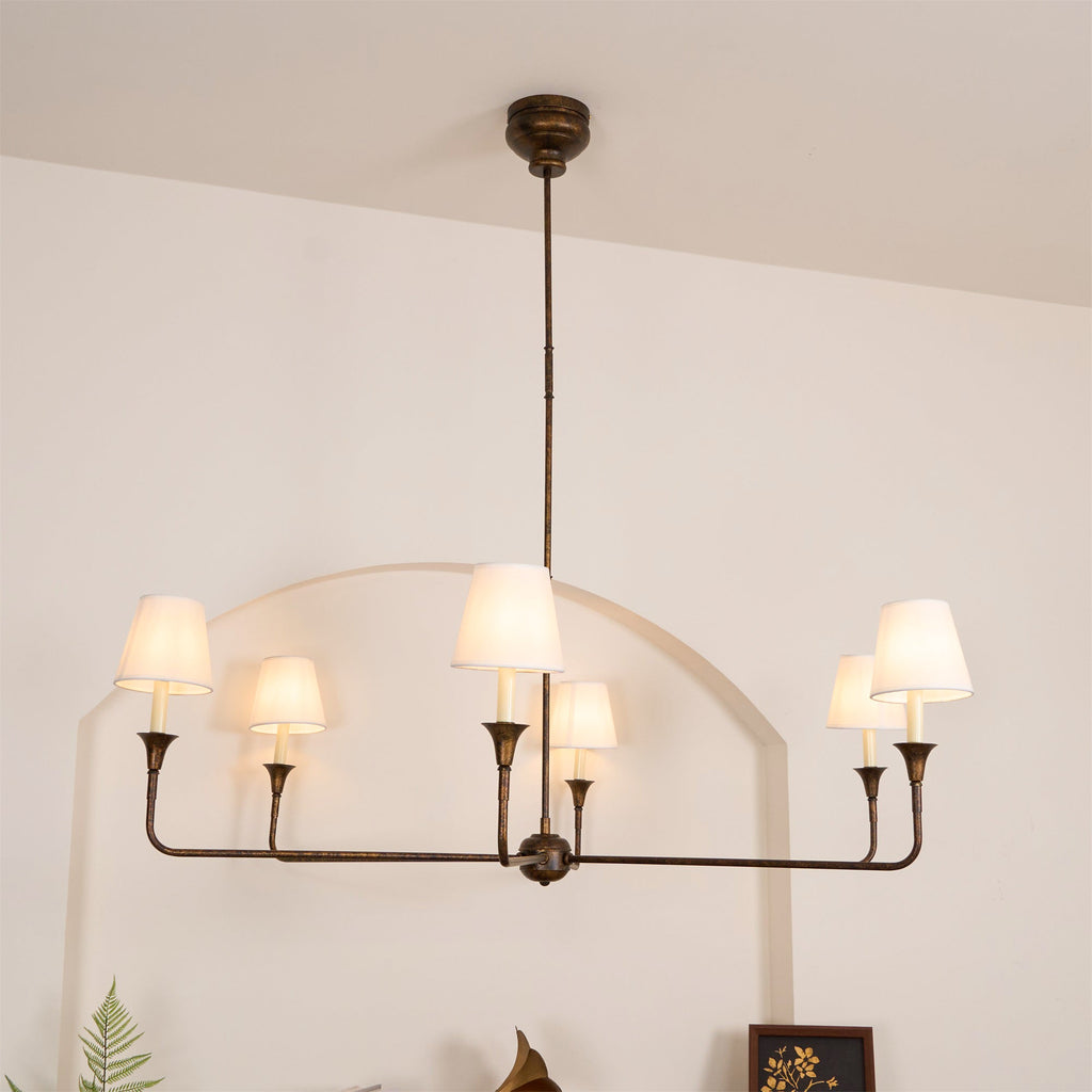 Lustra Suspension Lampe Bougie Noire Évasée - Neutralighting