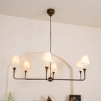 Lustra Suspension Lampe Bougie Noire Évasée - Neutralighting