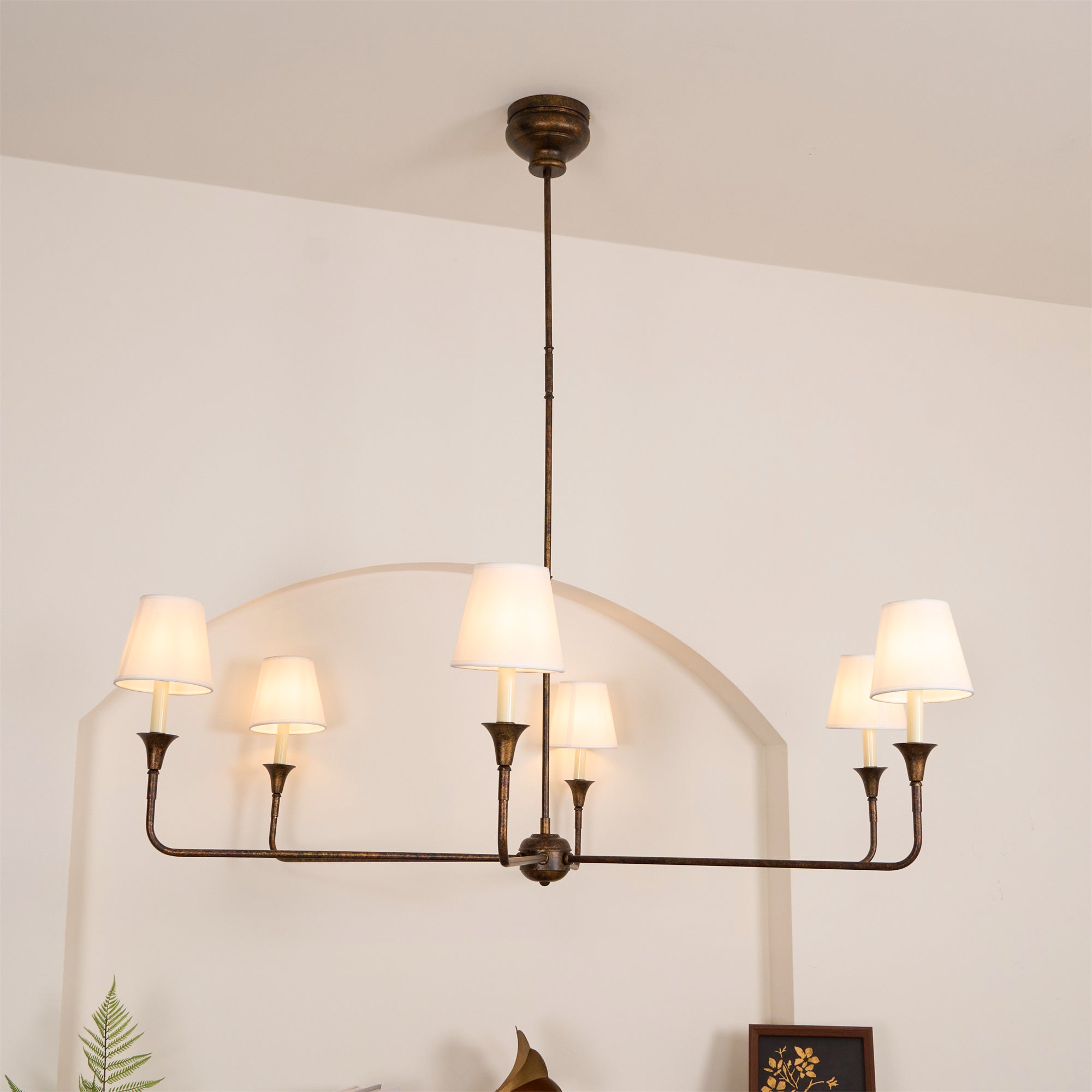 Lustra Suspension Lampe Bougie Noire Évasée - Neutralighting
