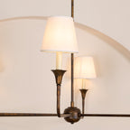 Lustra Suspension Lampe Bougie Noire Évasée - Neutralighting