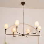 Lustra Suspension Lampe Bougie Noire Évasée - Neutralighting