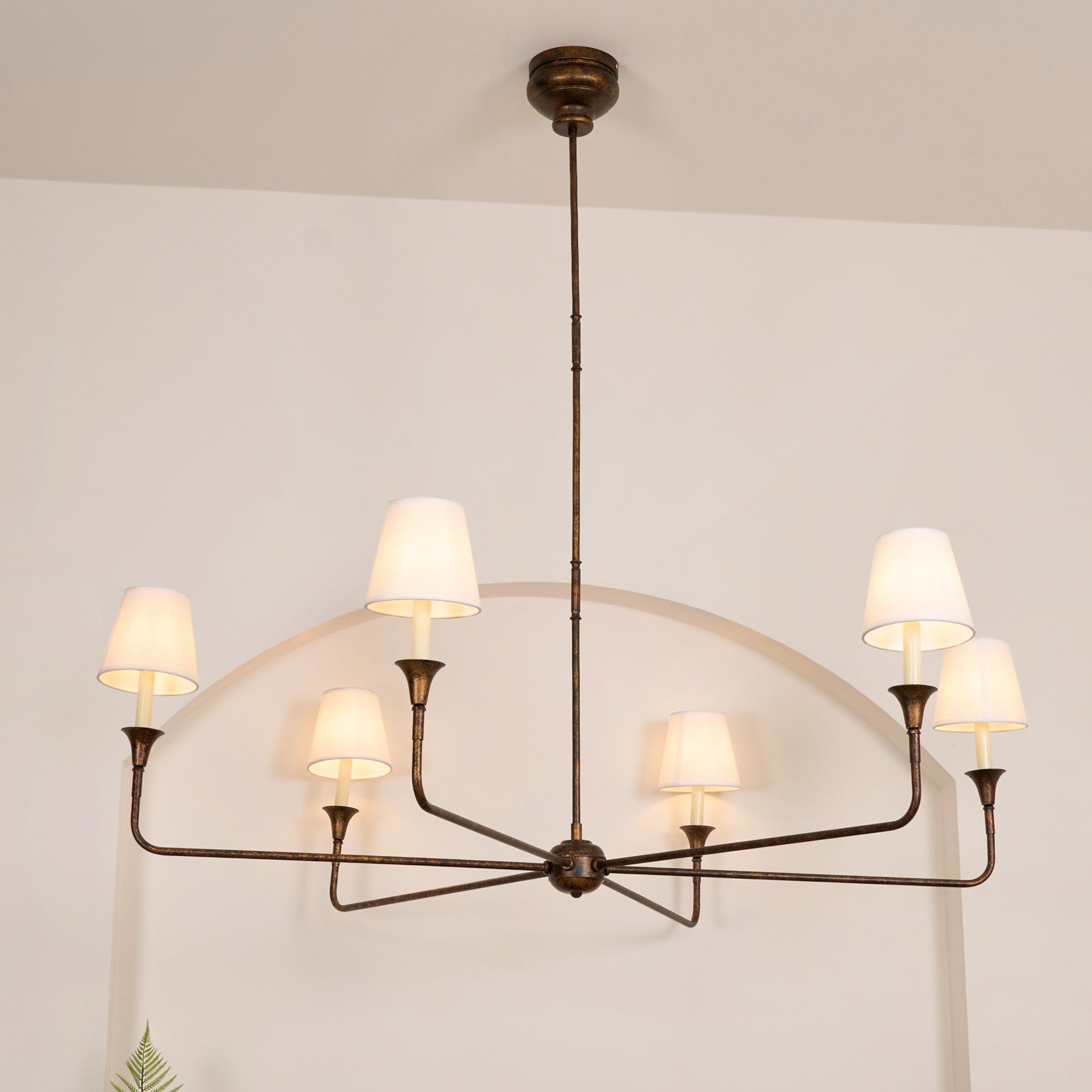 Lustra Suspension Lampe Bougie Noire Évasée - Neutralighting