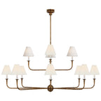 Lustra Suspension Lampe Bougie Noire Évasée - Neutralighting