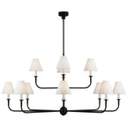 Lustra Suspension Lampe Bougie Noire Évasée - Neutralighting