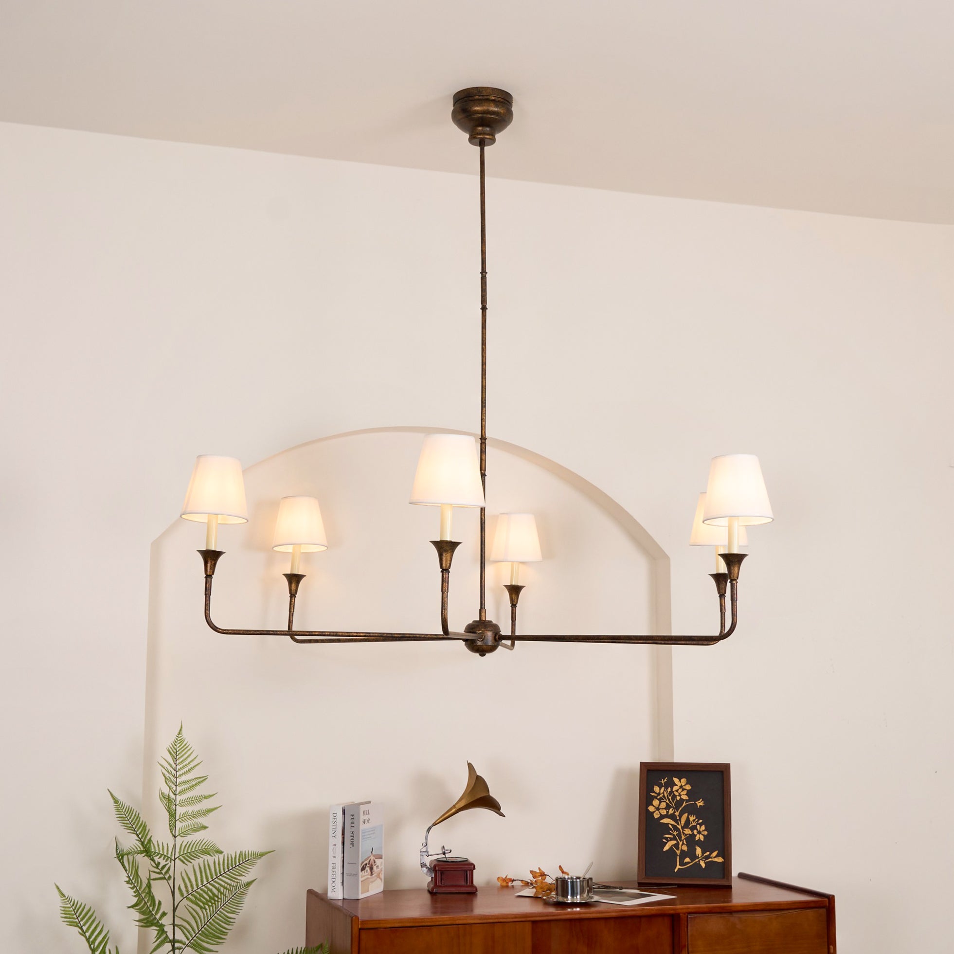 Lustra Suspension Lampe Bougie Noire Évasée - Neutralighting
