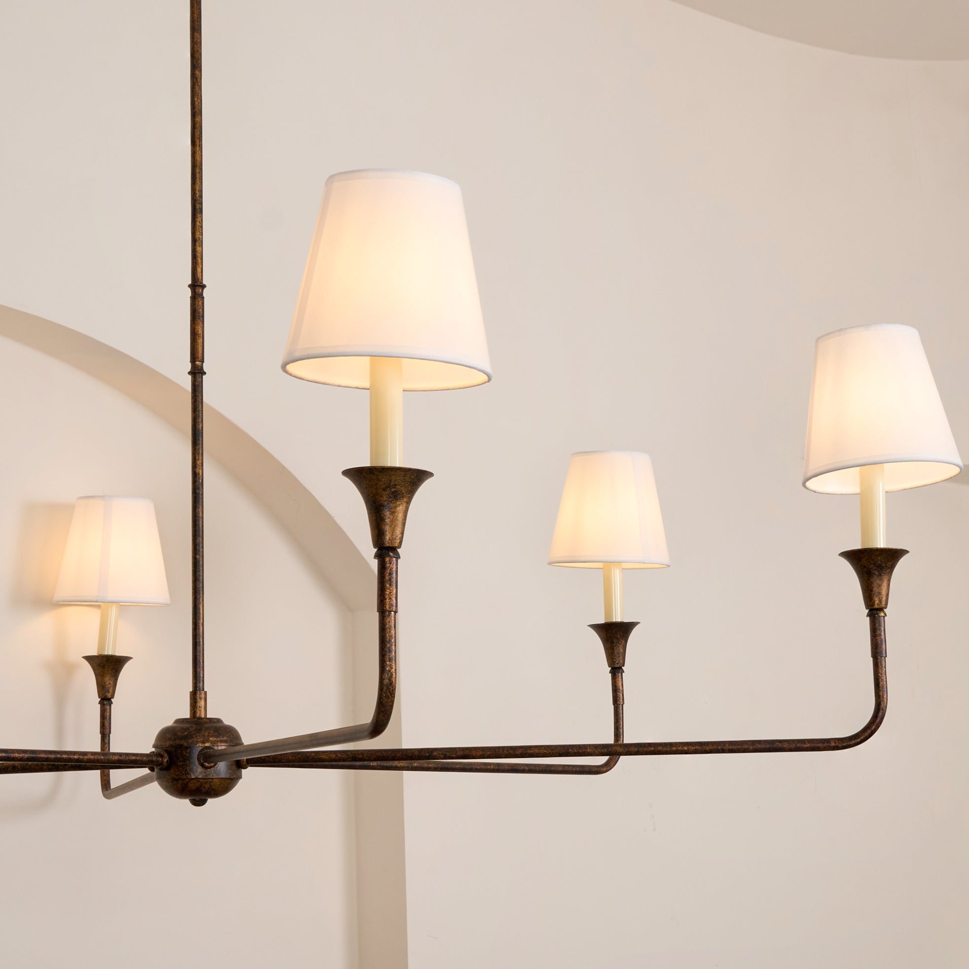 Lustra Suspension Lampe Bougie Noire Évasée - Neutralighting