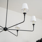 Lustra Suspension Lampe Bougie Noire Évasée - Neutralighting