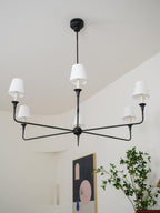 Lustra Suspension Lampe Bougie Noire Évasée - Neutralighting