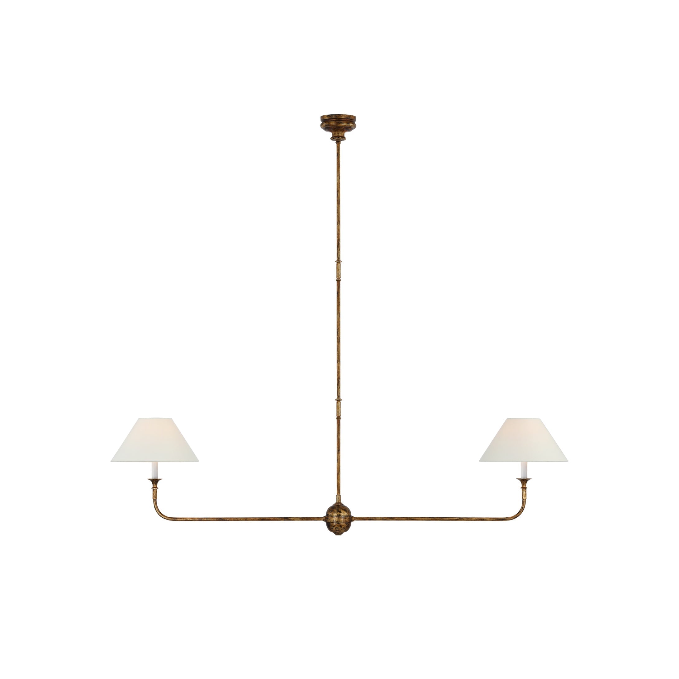 Aera Lustre Linéaire Métal Laiton Antique Tissu Minimaliste Moderne - Neutralighting