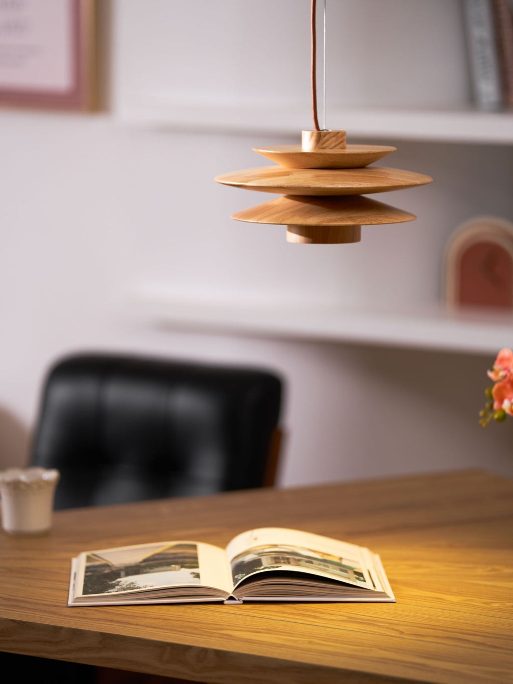 Eldora Lampe Pendante Rétro en Bois - Neutralighting