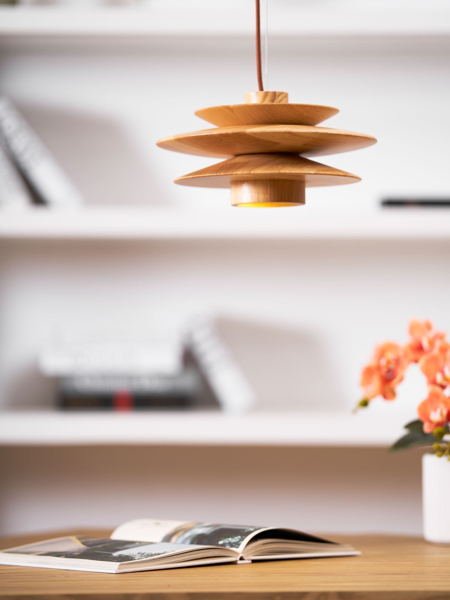 Eldora Lampe Pendante Rétro en Bois - Neutralighting
