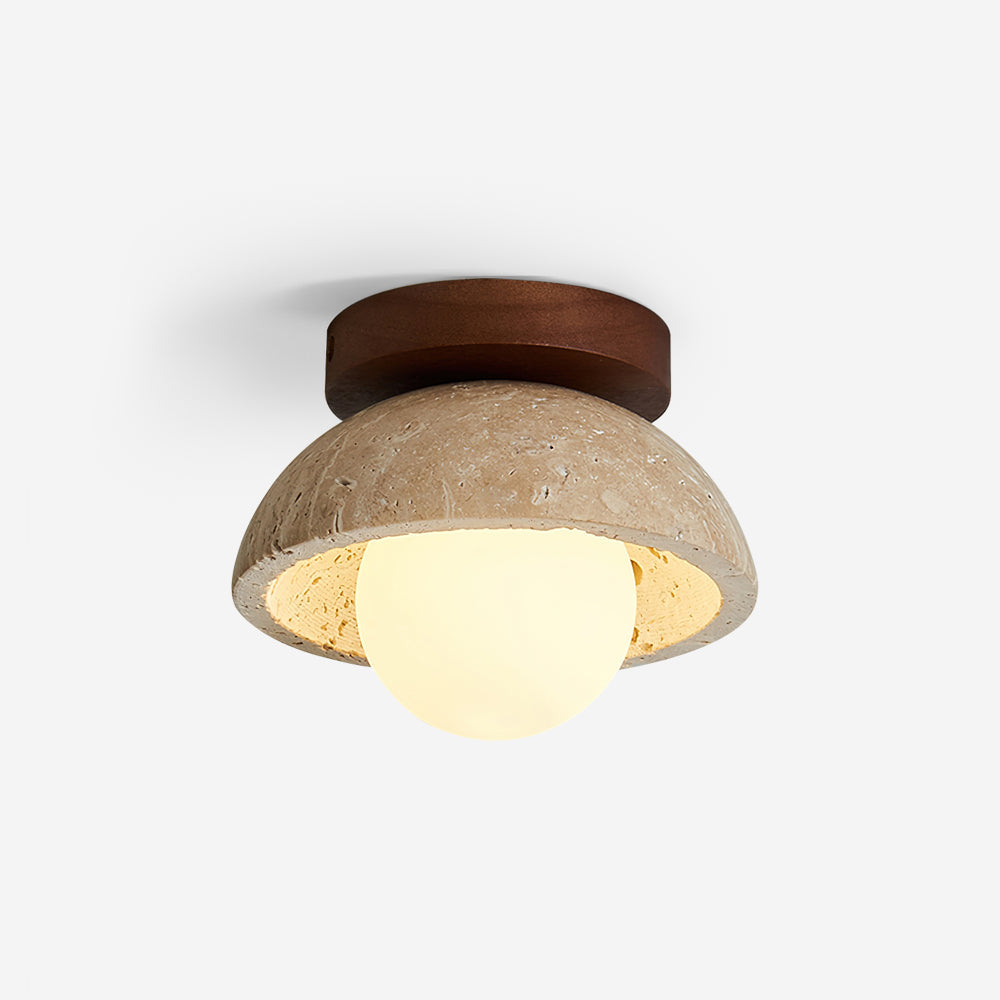 Mysa Plafonnier en travertin Bois - Neutralighting