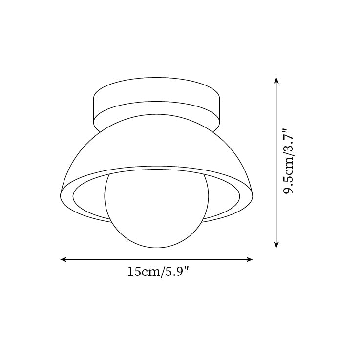 Mysa Plafonnier en travertin Bois - Neutralighting