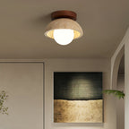 Mysa Plafonnier en travertin Bois - Neutralighting