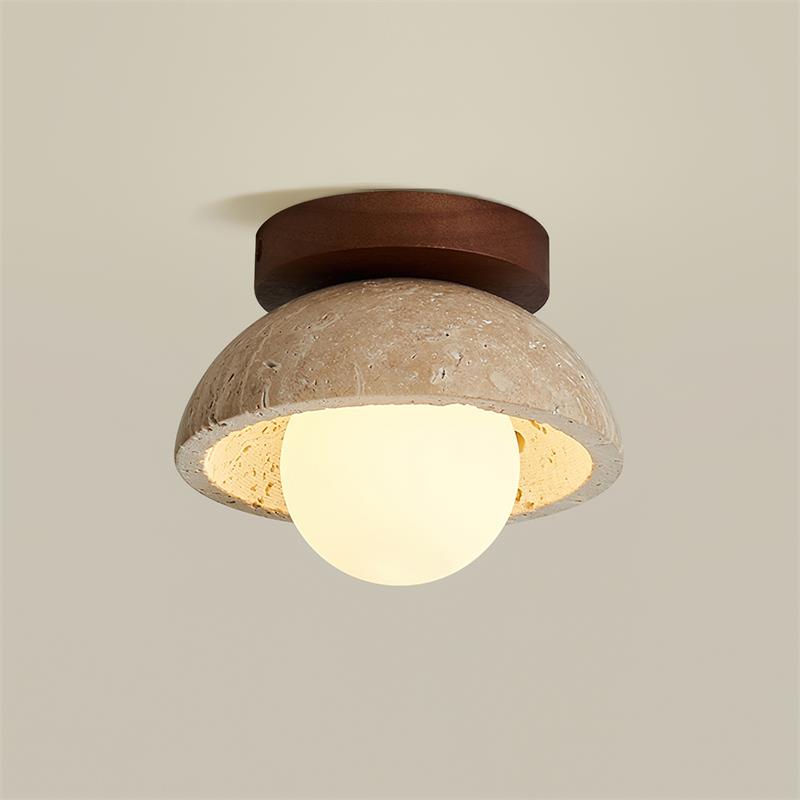 Mysa Plafonnier en travertin Bois - Neutralighting