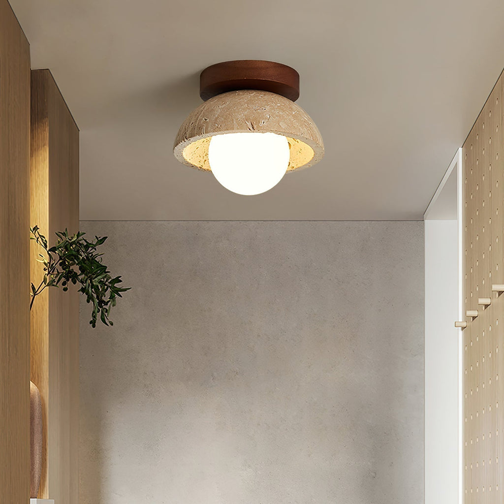 Mysa Plafonnier en travertin Bois - Neutralighting