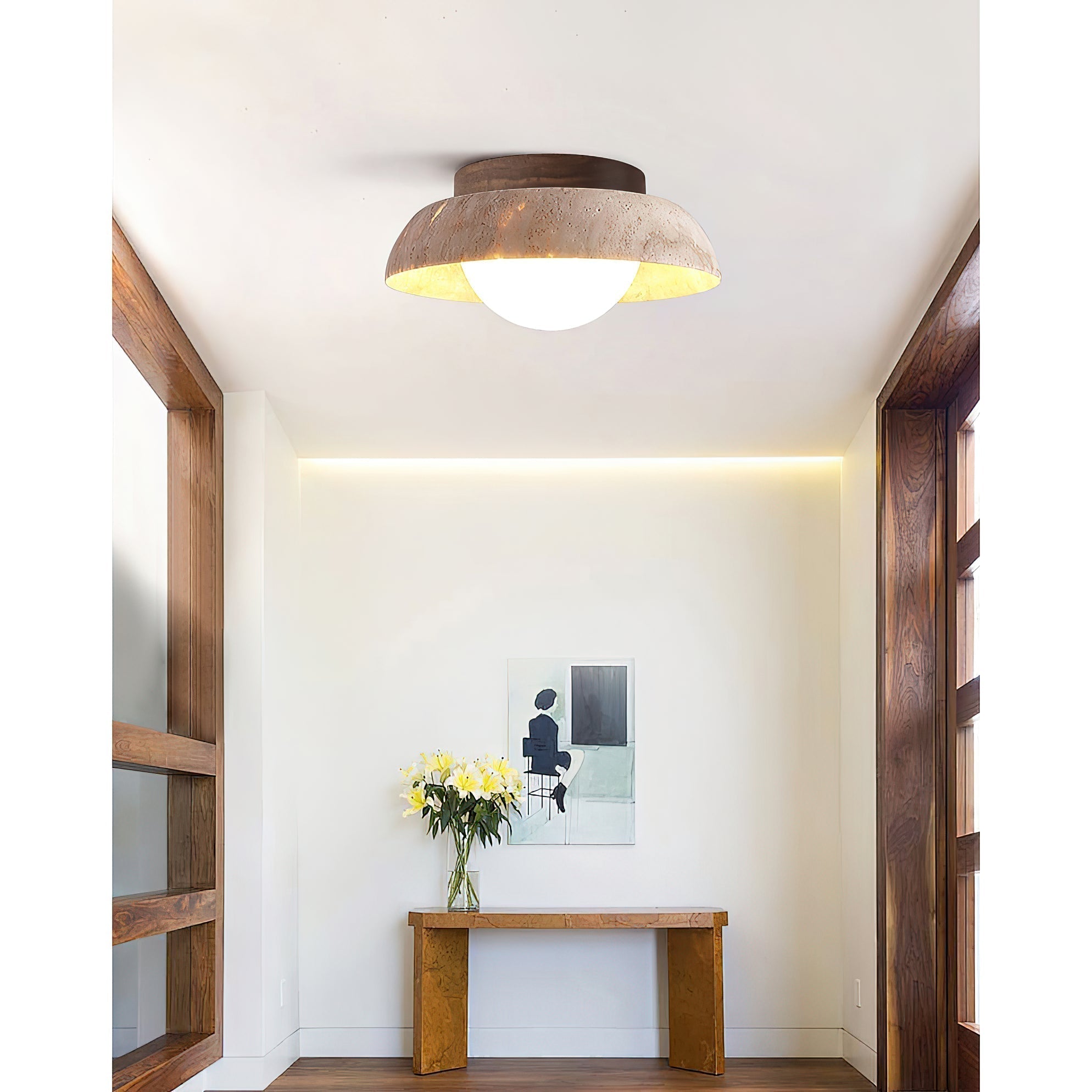 Cuvela Plafonnier Minimaliste Moderne En Travertin - Neutralighting