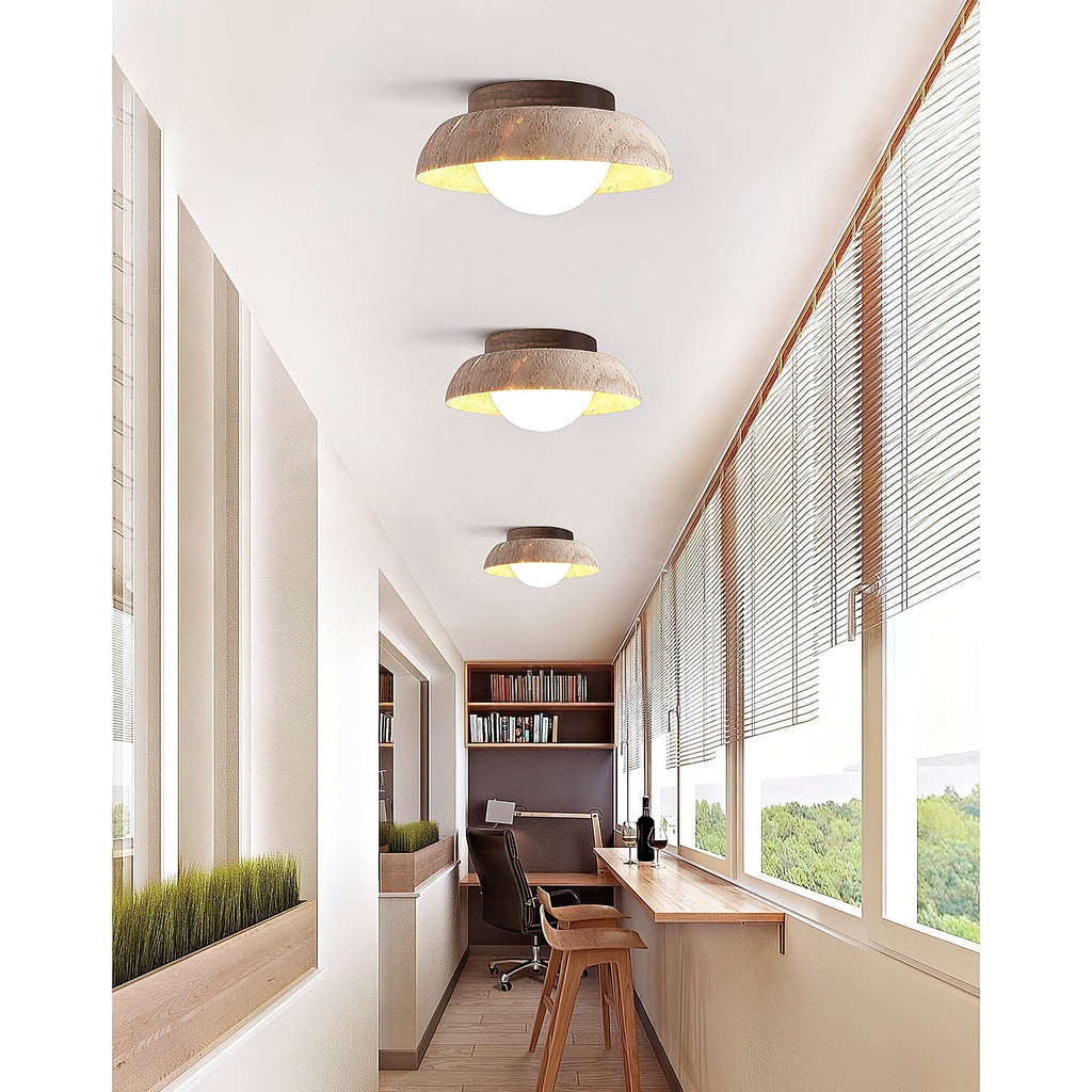 Cuvela Plafonnier Minimaliste Moderne En Travertin - Neutralighting