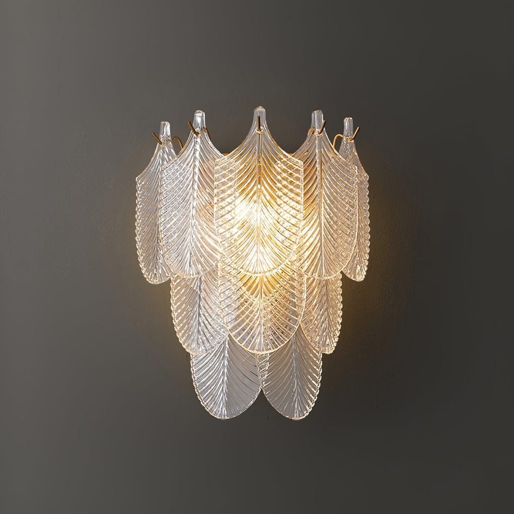 Nima Applique Murale en Laiton Verre Inspiration Feuille - Neutralighting