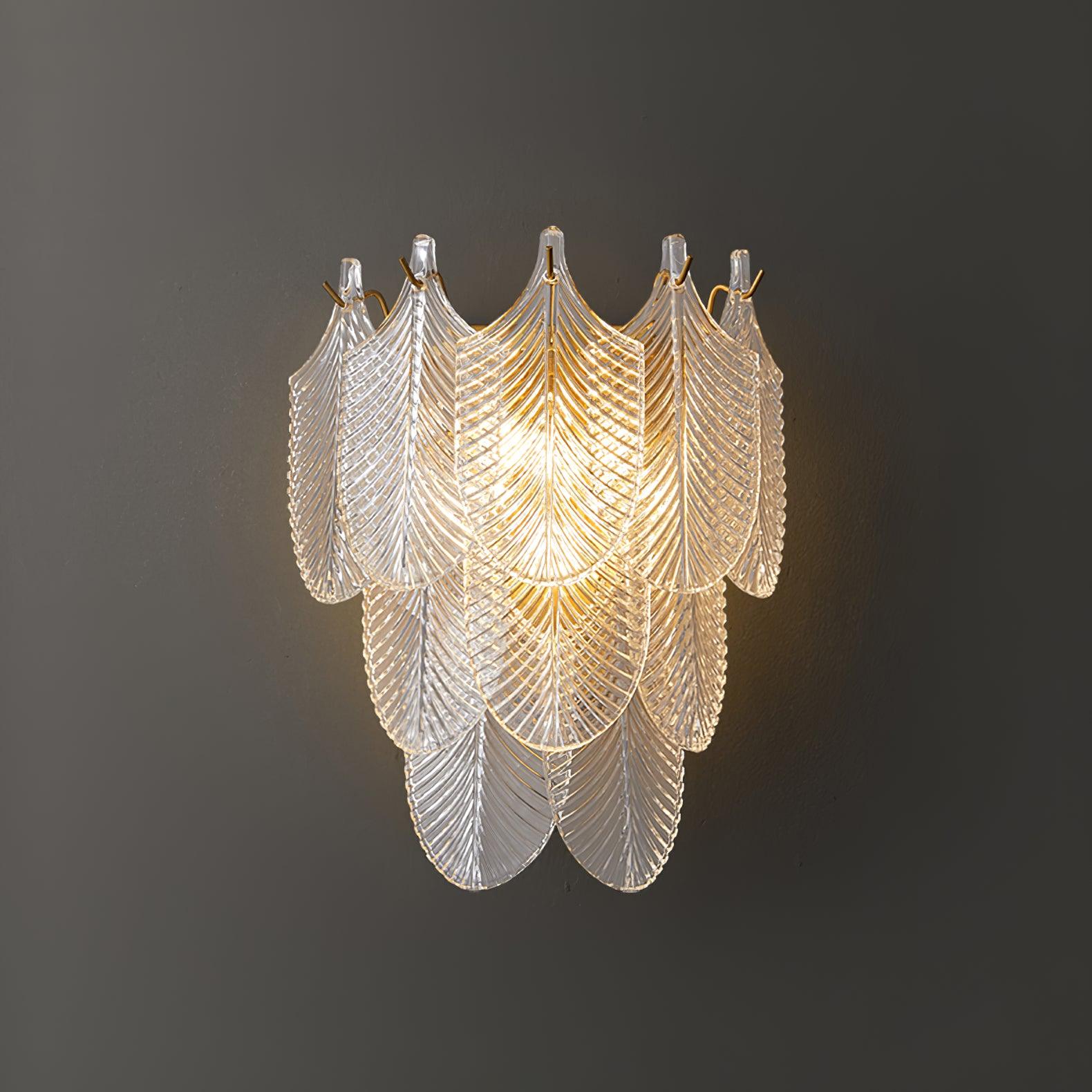 Nima Applique Murale en Laiton Verre Inspiration Feuille - Neutralighting