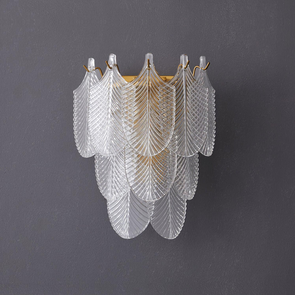 Nima Applique Murale en Laiton Verre Inspiration Feuille - Neutralighting