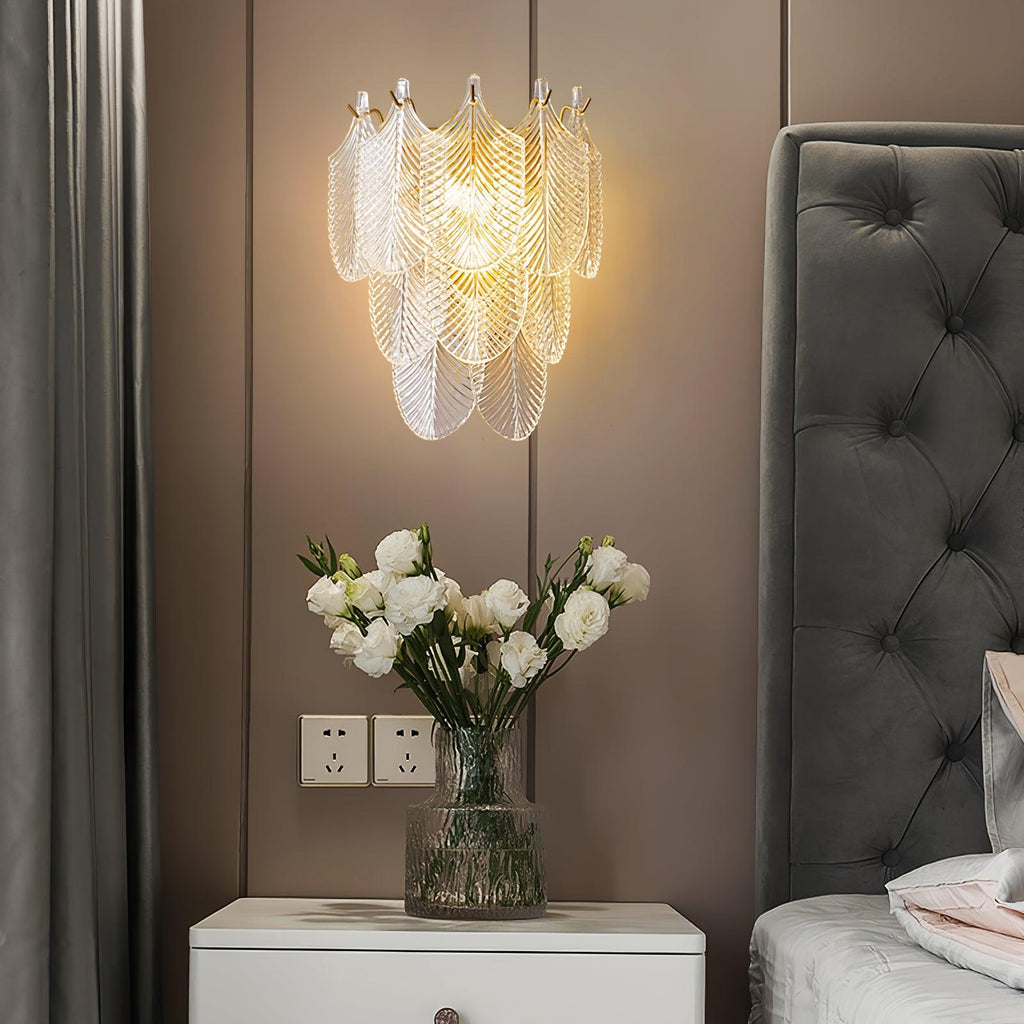 Nima Applique Murale en Laiton Verre Inspiration Feuille - Neutralighting