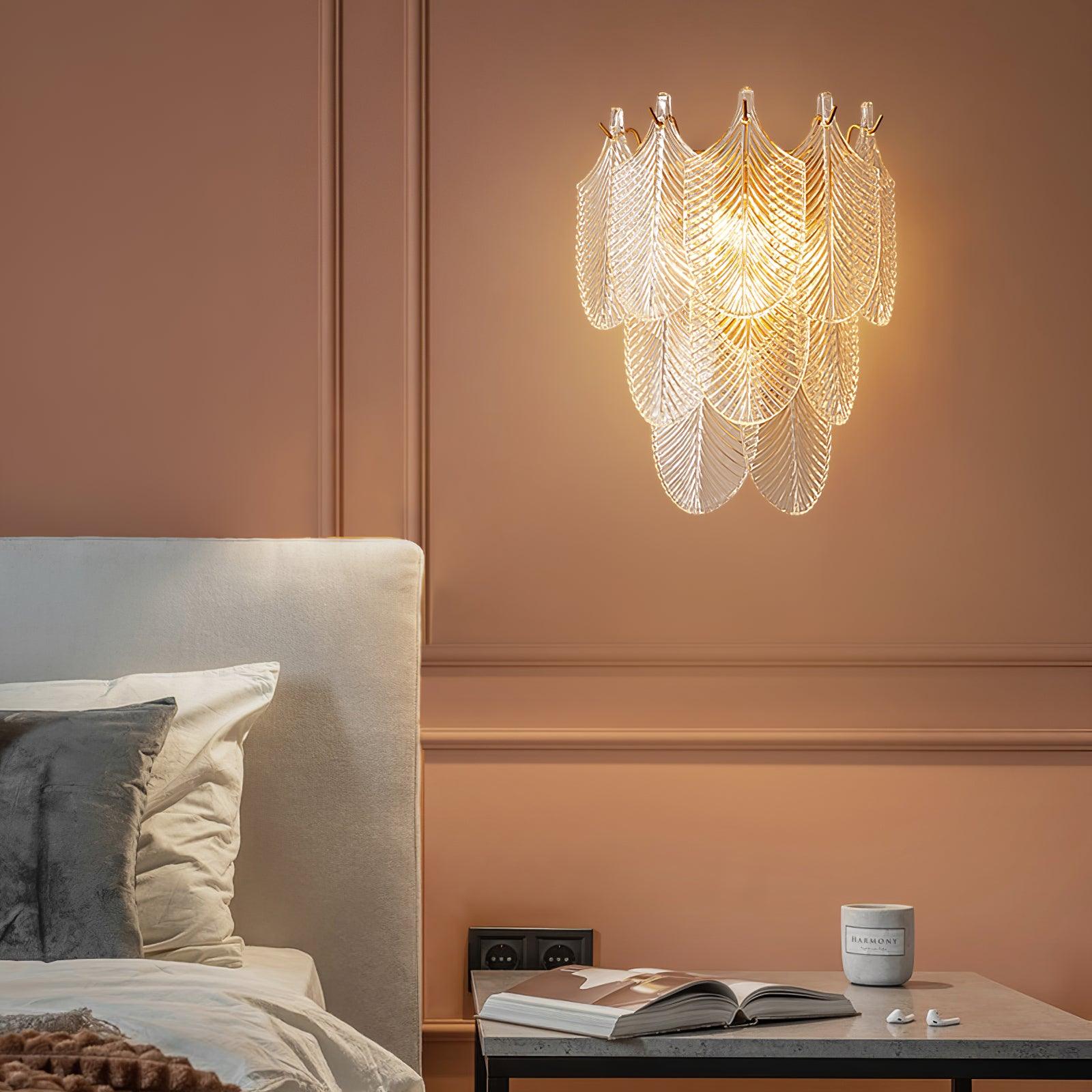 Nima Applique Murale en Laiton Verre Inspiration Feuille - Neutralighting