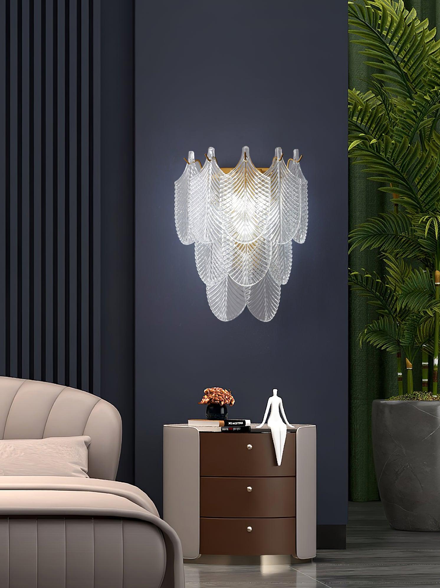 Nima Applique Murale en Laiton Verre Inspiration Feuille - Neutralighting
