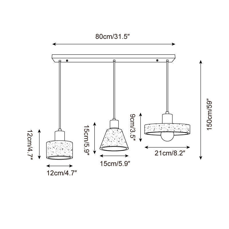 Ritta Lampe Pendante Travertin Moderne En Groupe - Neutralighting