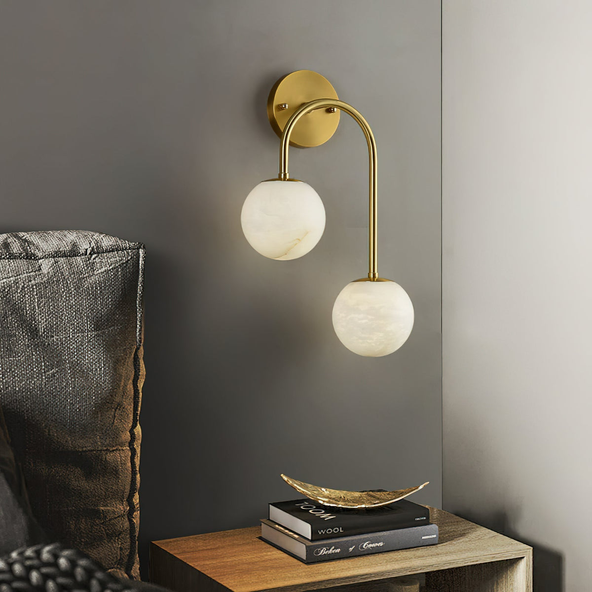 Elthaila Applique Murale Moderne En Laiton Et Albâtre - Neutralighting
