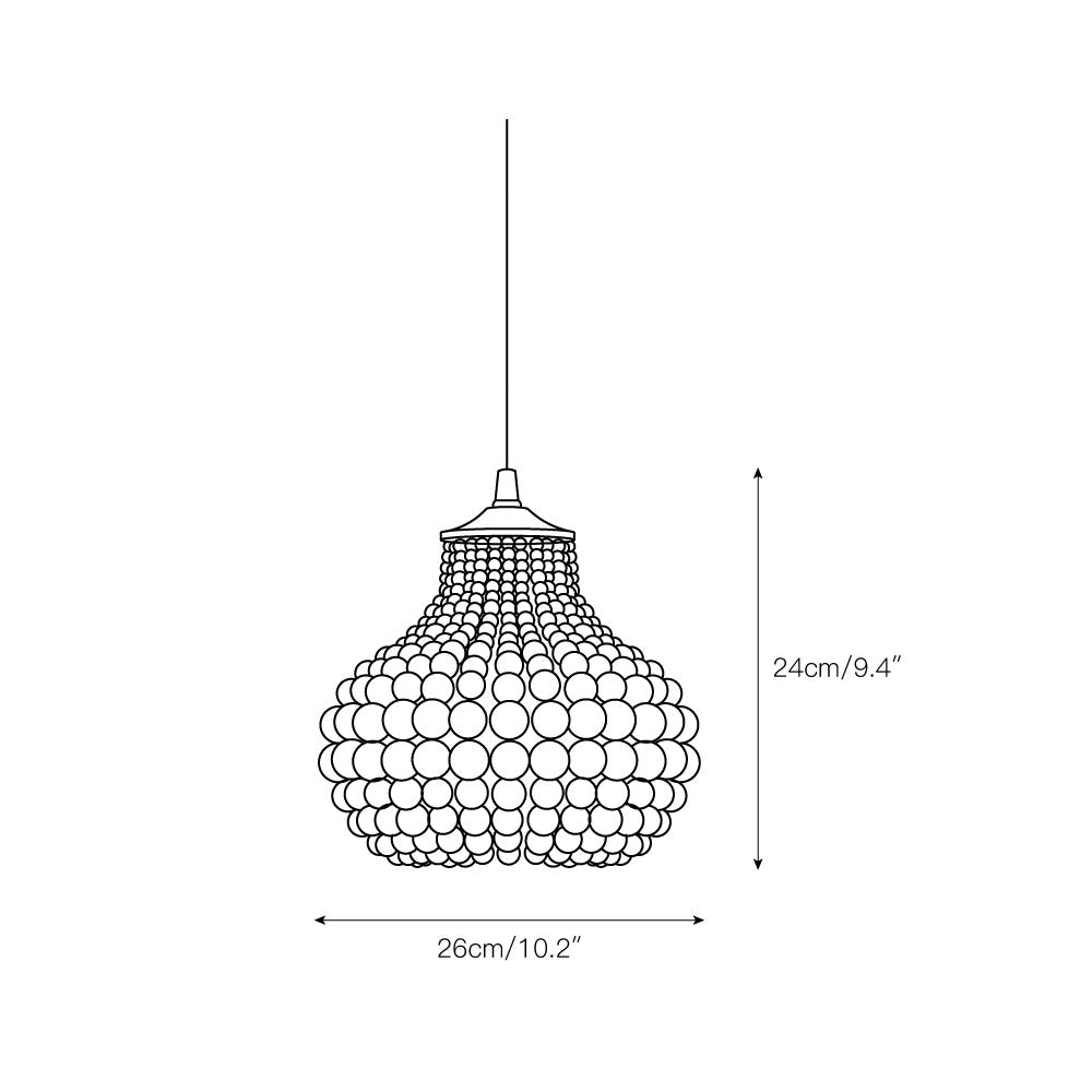 Ilirel Suspension Métal Perles Créativité Individuelle - Neutralighting