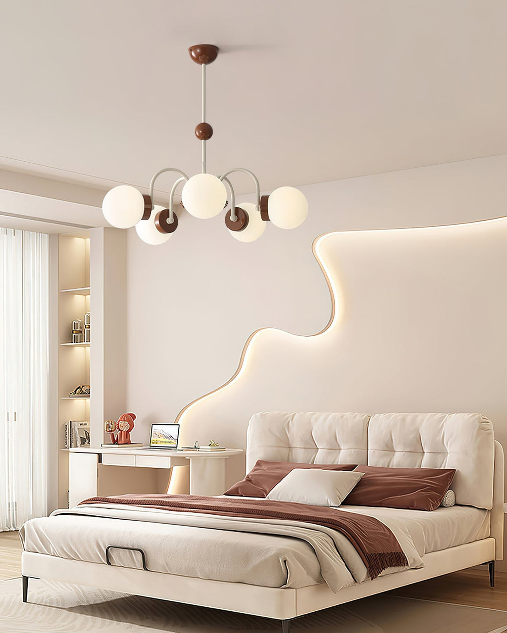 Lustra Lustre 8-Lumières Globe Pivone Élégant - Neutralighting