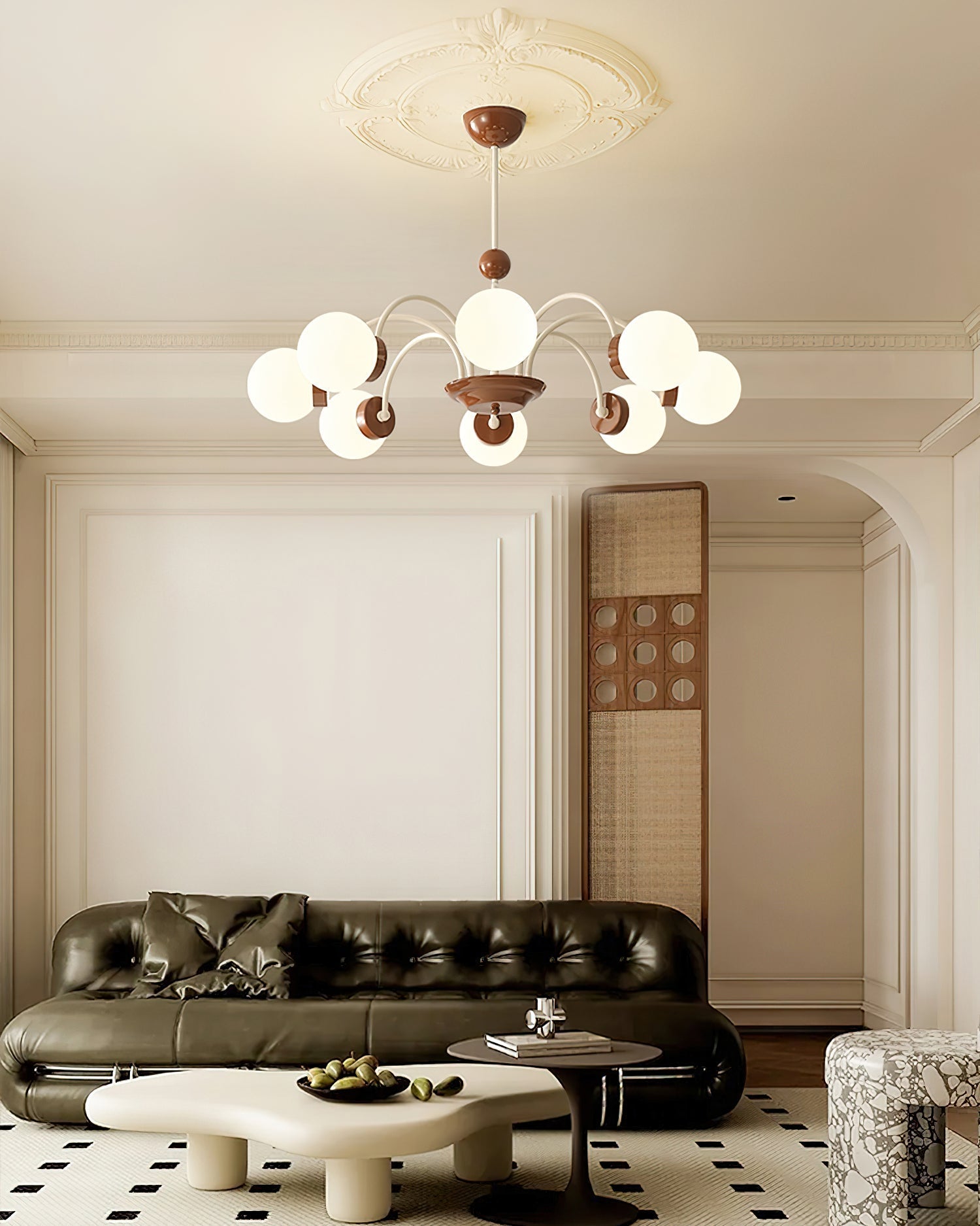 Lustra Lustre 8-Lumières Globe Pivone Élégant - Neutralighting