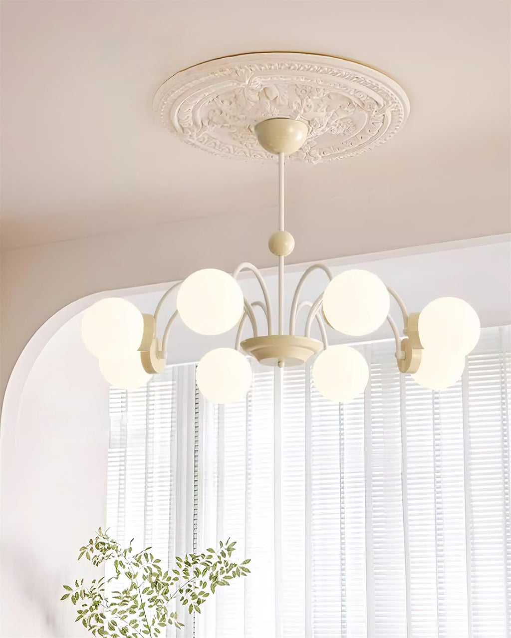 Lustra Lustre 8-Lumières Globe Pivone Élégant - Neutralighting