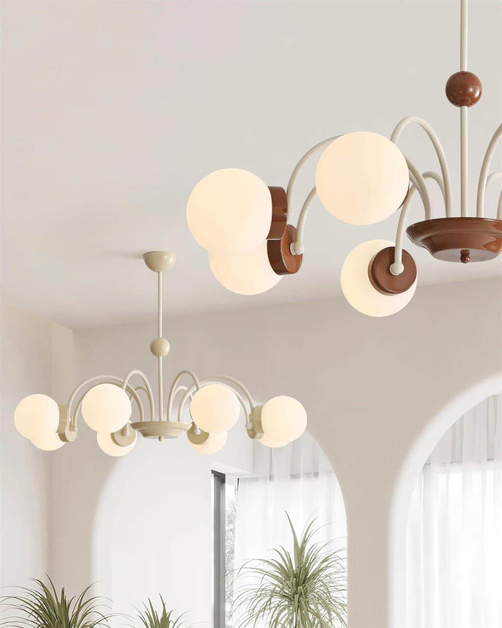 Lustra Lustre 8-Lumières Globe Pivone Élégant - Neutralighting