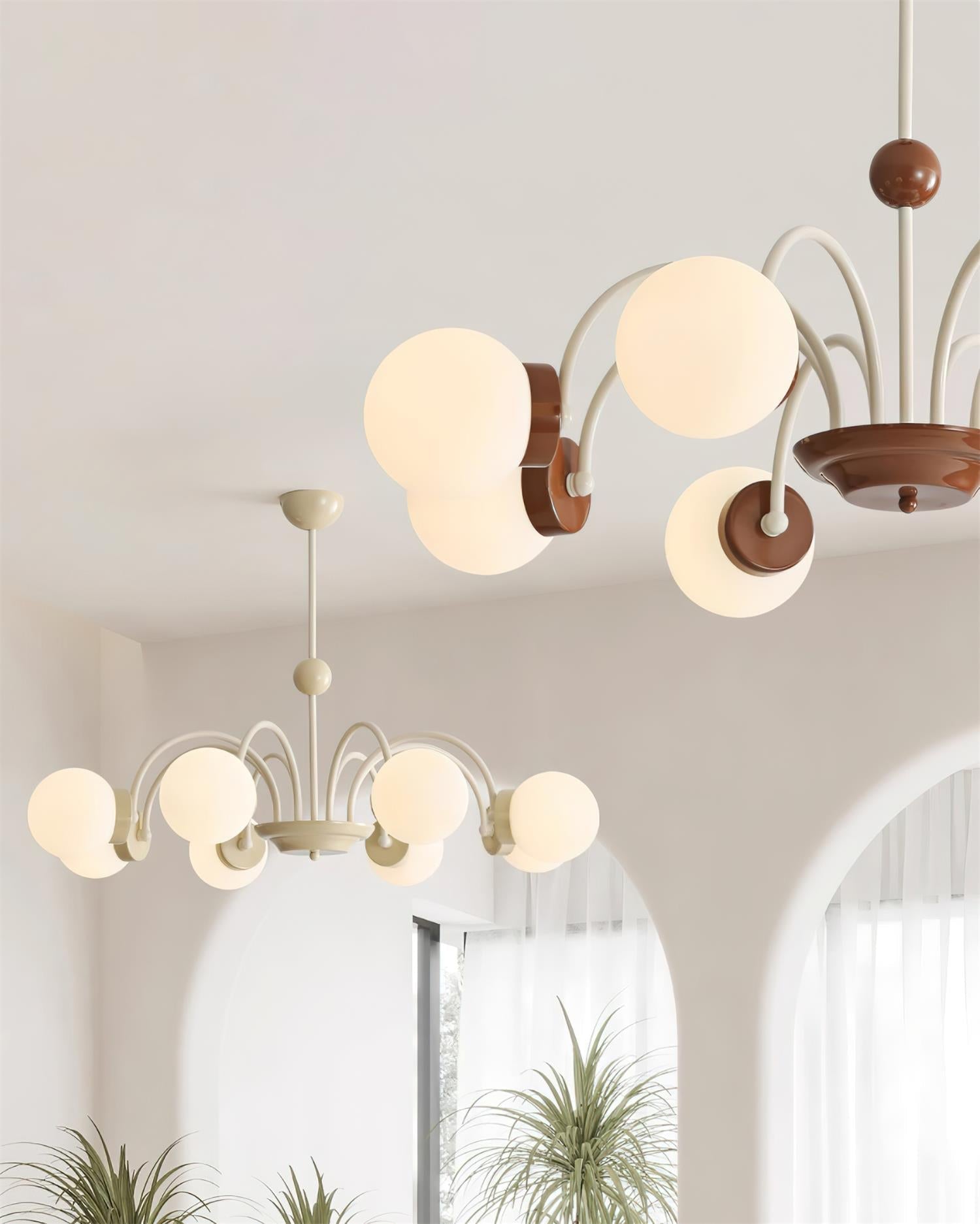 Lustra Lustre 8-Lumières Globe Pivone Élégant - Neutralighting