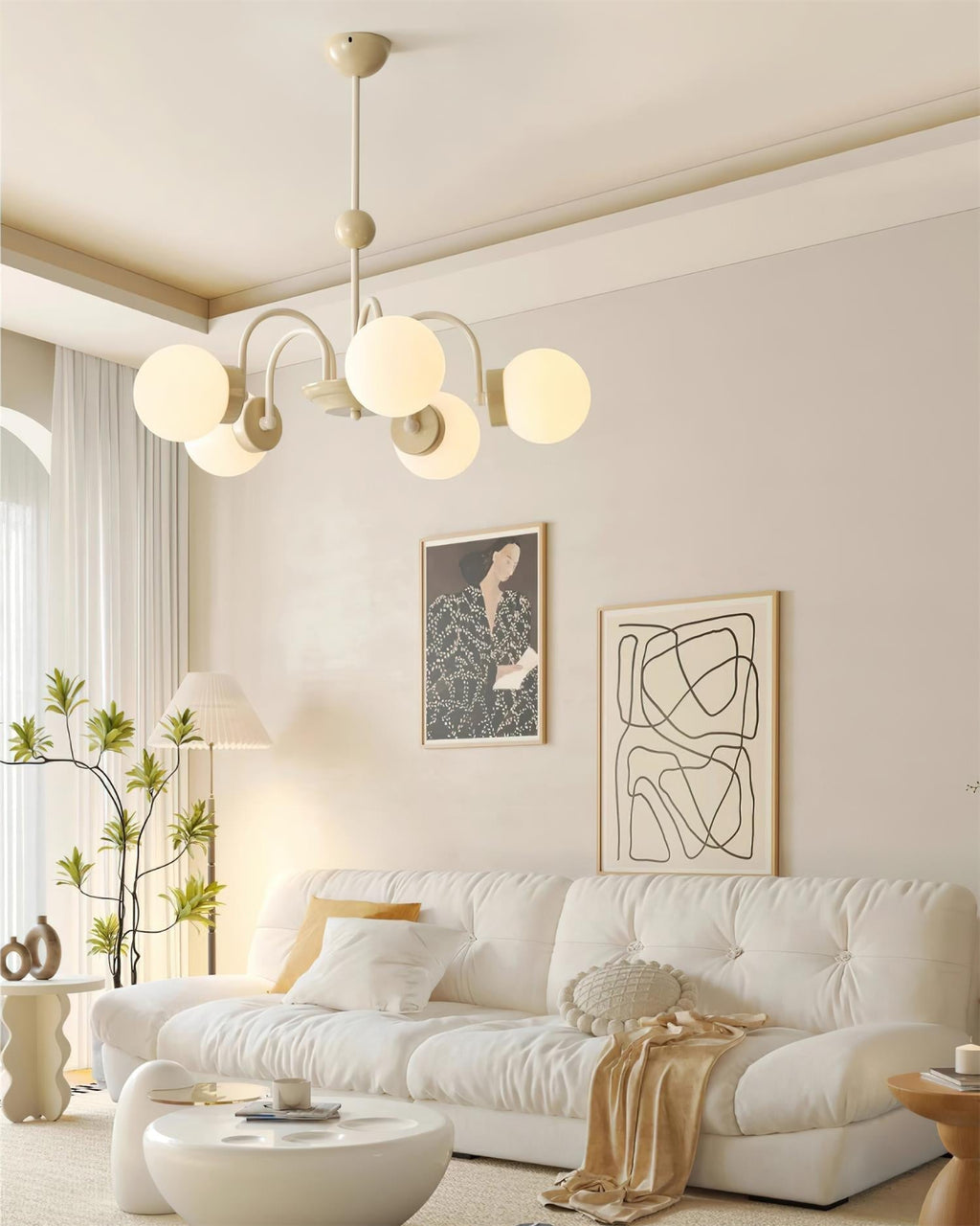 Lustra Lustre 8-Lumières Globe Pivone Élégant - Neutralighting