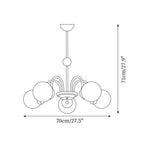 Lustra Lustre 8-Lumières Globe Pivone Élégant - Neutralighting