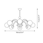 Lustra Lustre 8-Lumières Globe Pivone Élégant - Neutralighting