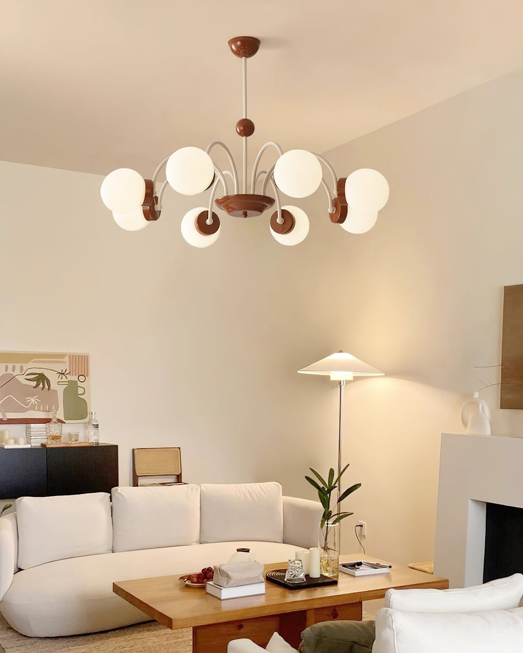 Lustra Lustre 8-Lumières Globe Pivone Élégant - Neutralighting