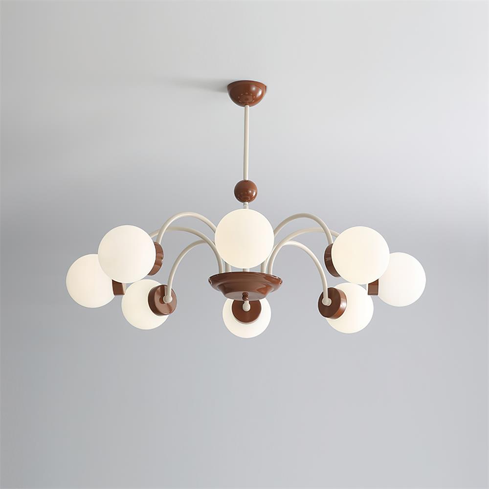 Lustra Lustre 8-Lumières Globe Pivone Élégant - Neutralighting