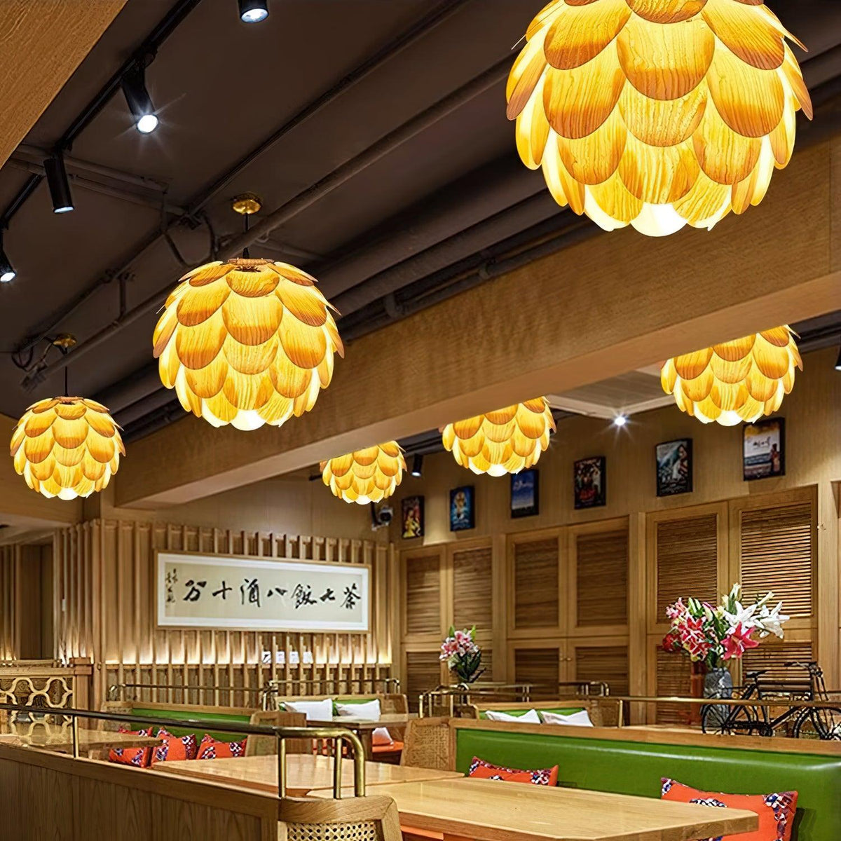 Wlara Suspension moderne en bois - Neutralighting