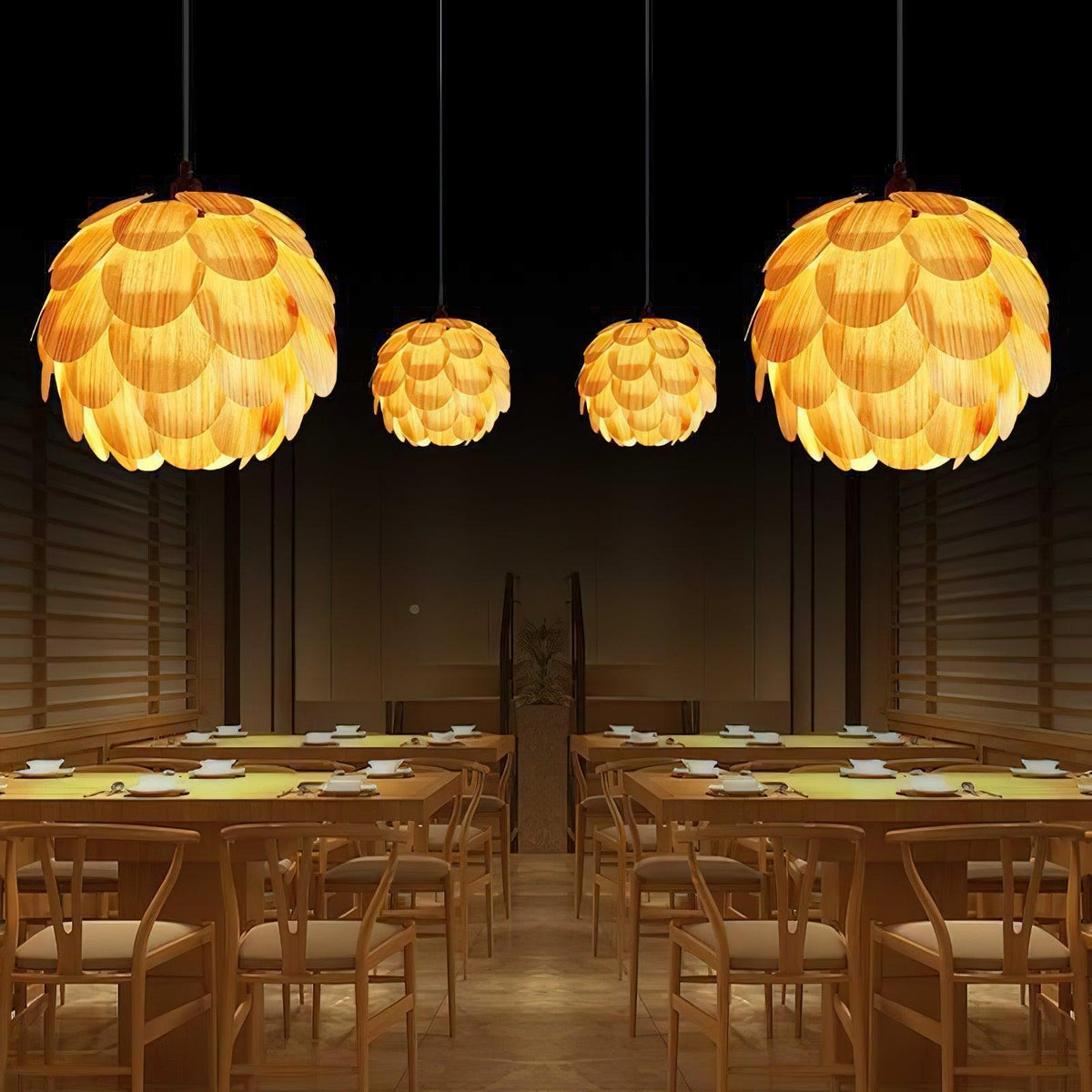 Wlara Suspension moderne en bois - Neutralighting