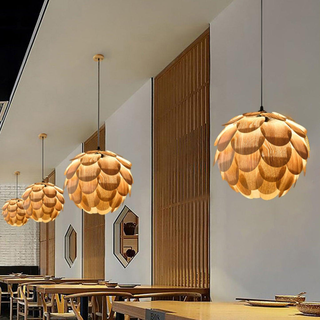 Wlara Suspension moderne en bois - Neutralighting