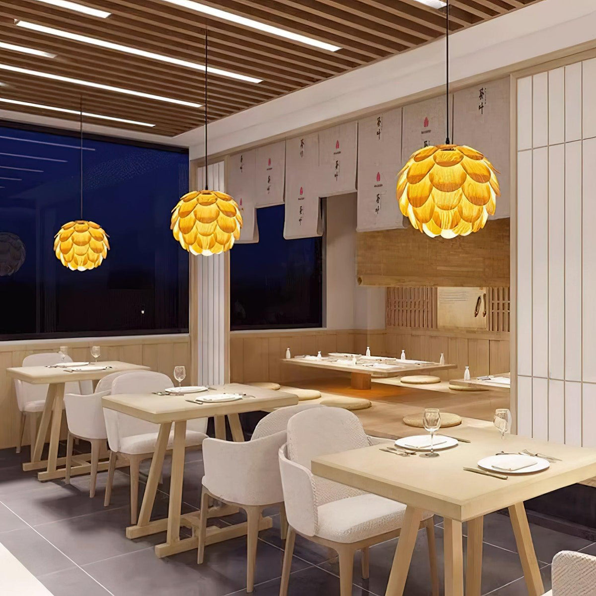 Wlara Suspension moderne en bois - Neutralighting